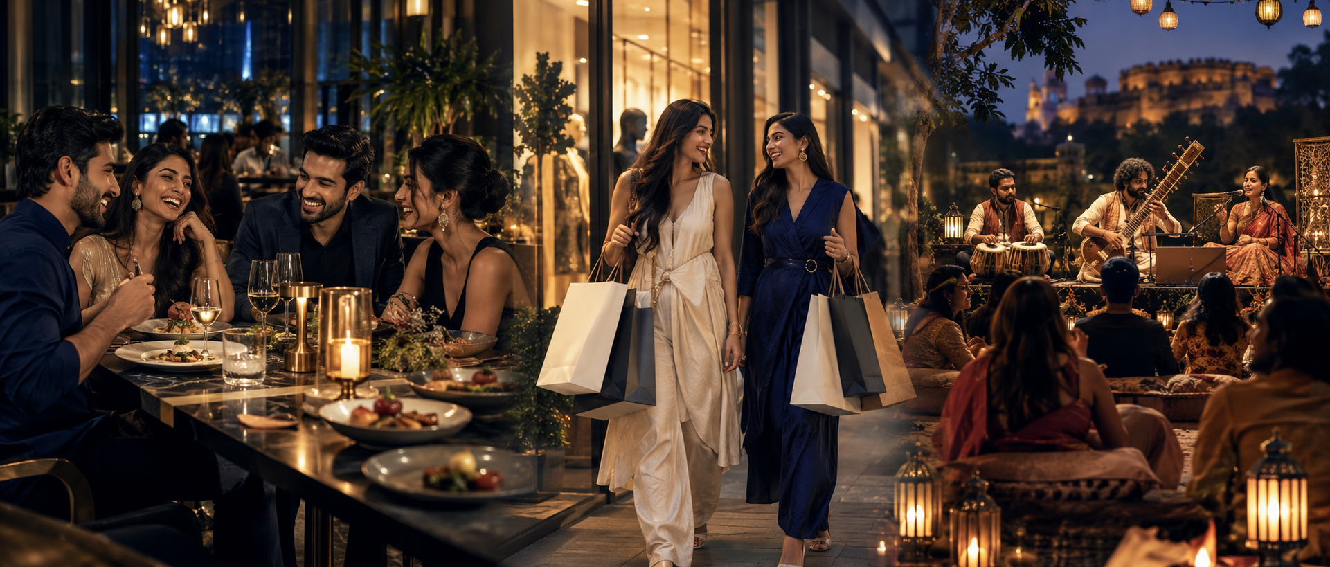 Dining, shopping and cultural-event concept for the future Life Pass portal.